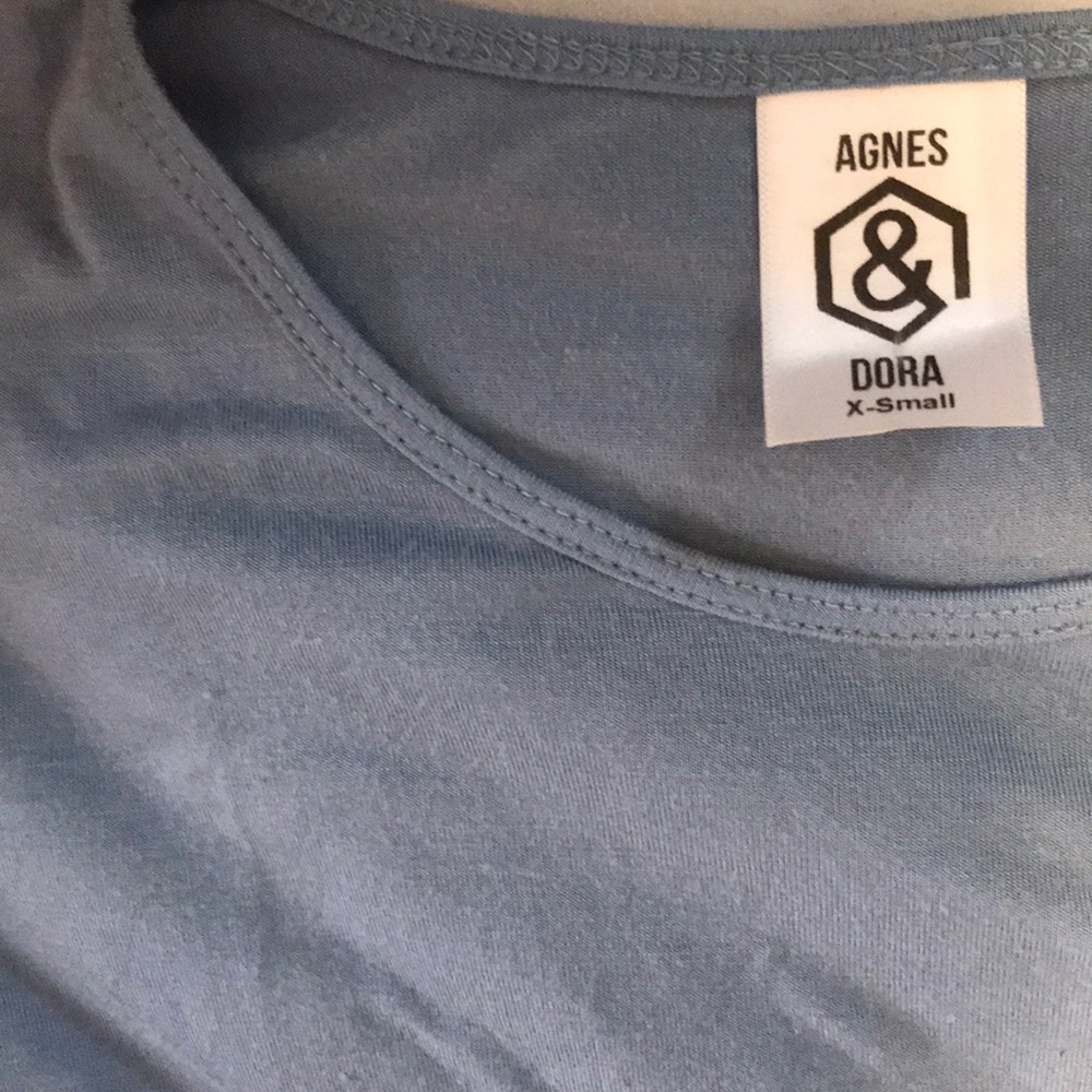 Agnes & Dora xs Basic Tee blue like new Euc